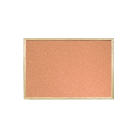 Mastervision Cork Push Pin Bulletin Board, 18" x 24", Pine Wood Frame, Wall Mount Kit Included MC040012010